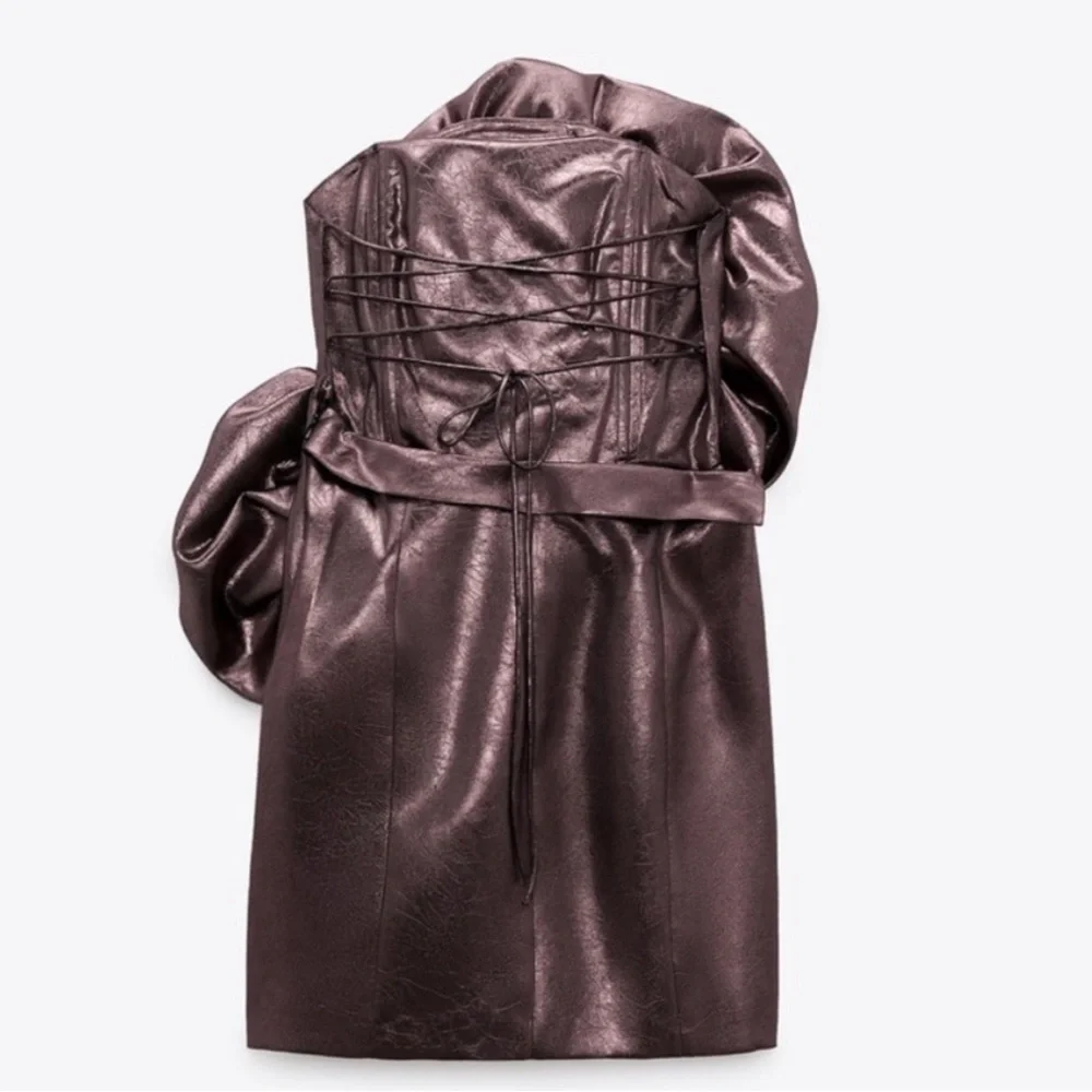 Zara NWOT voluminous flower 3D appliqué oversized floral detail party mini dress - Picture 8 of 15